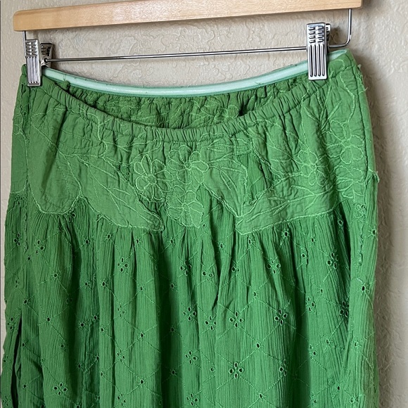 Free people meant to be green strapless eyelet midi dress - Picture 9 of 12